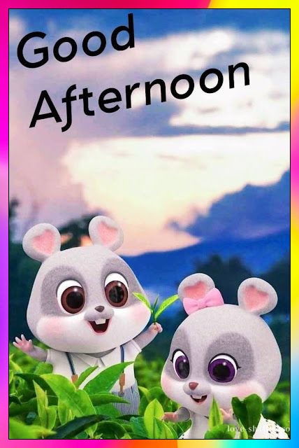 good afternoon cartoon image