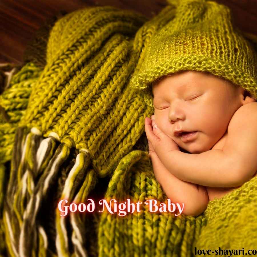 good night wishes with baby images