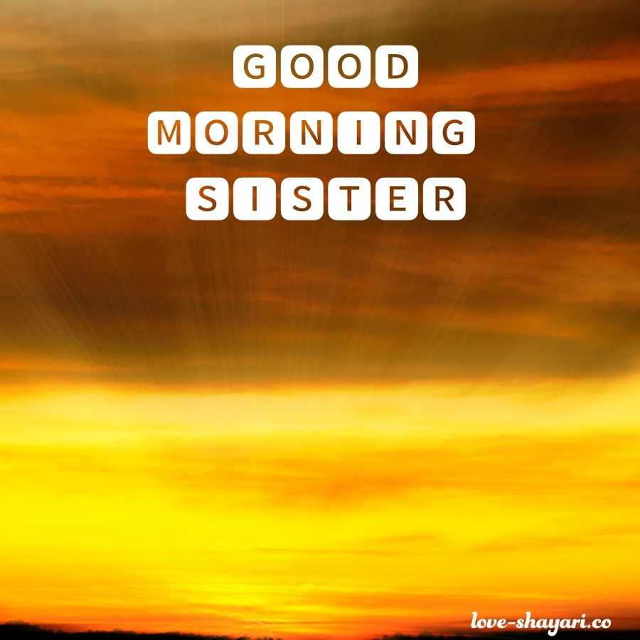 sister good morning image