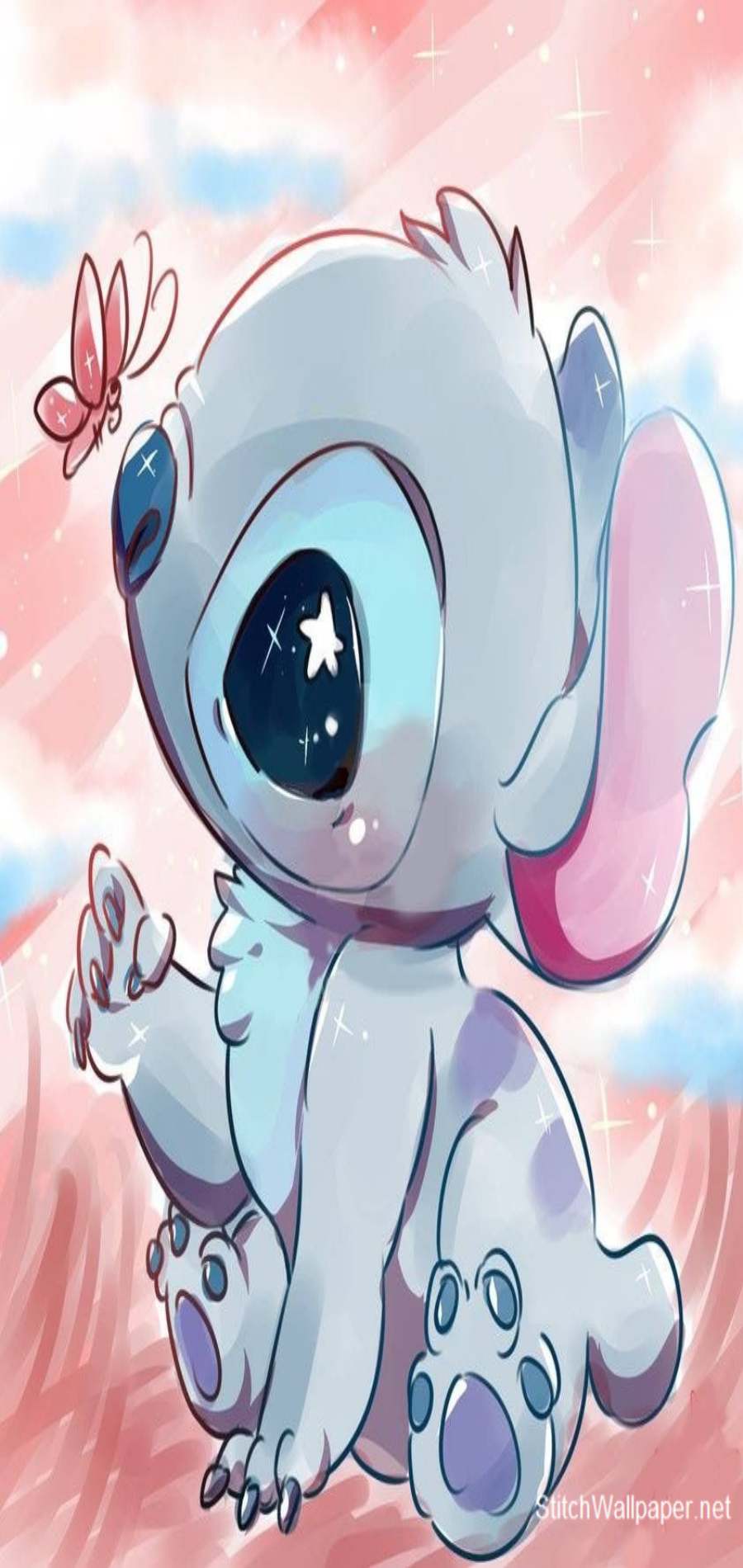 stitch and butterfly wallpaper
