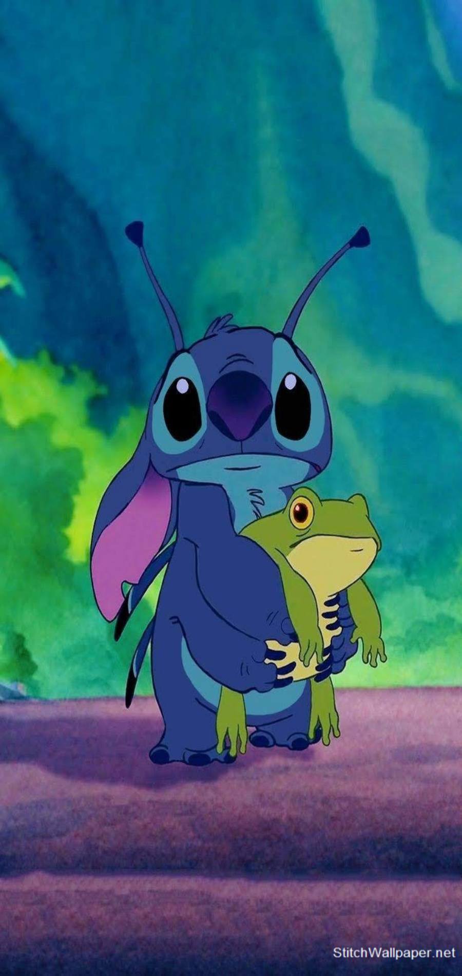 stitch wallpaper with frog