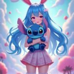 cute stitch keyboard wallpaper