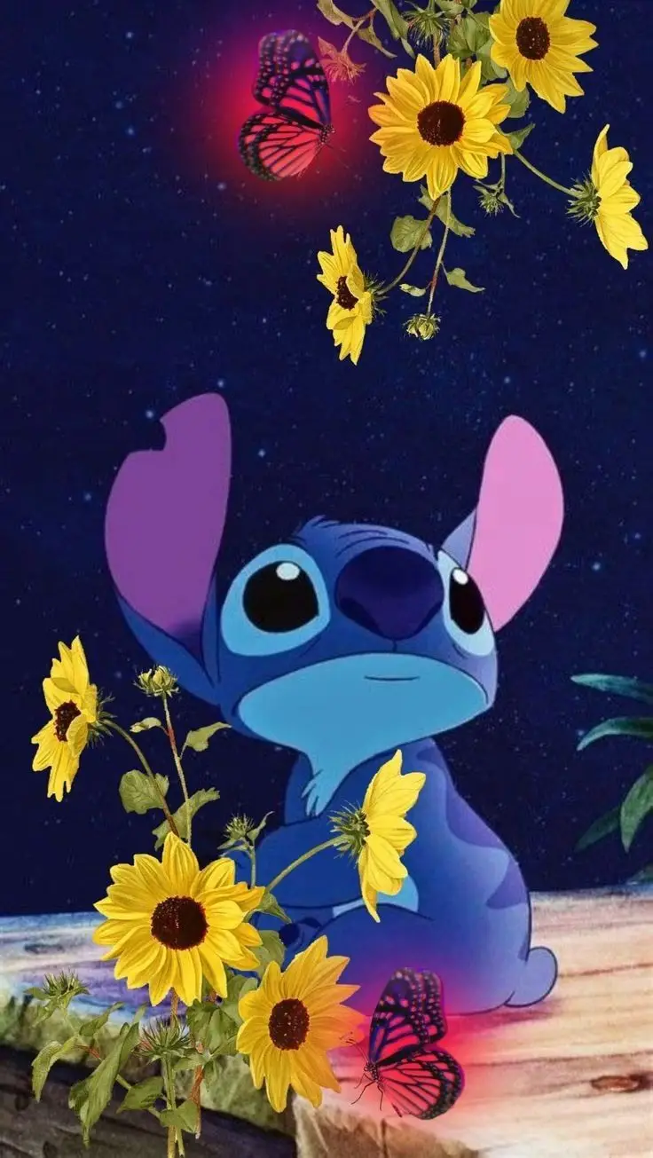 lilo and stitch blue wallpaper