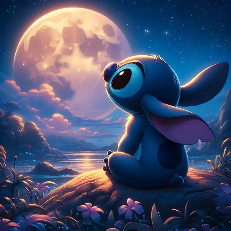 stitch and angel matching pfp gif